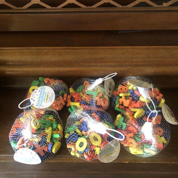 Made for Retail Other - 6x 60 Mini ERASERS Numbers & Math Symbols teacher supply sort count MULTI COLOR
